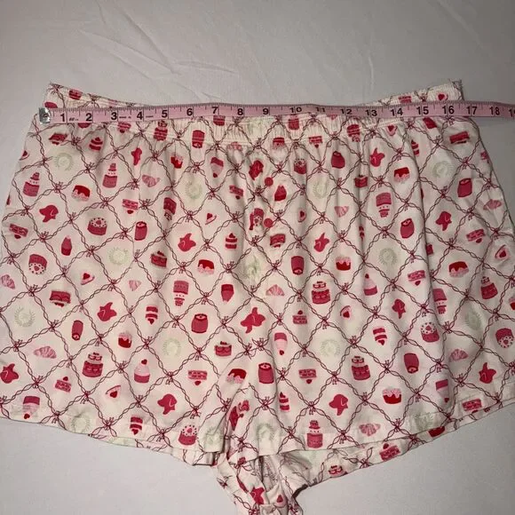 Victoria’s Secret PINK Sz XL Satin Sleep Shorts Pink Cupcake Print Pajama Boxers - Picture 5 of 7